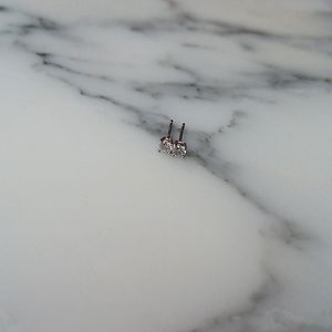 Sterling silver earrings with white/clear crystala Small crystal stud earrings